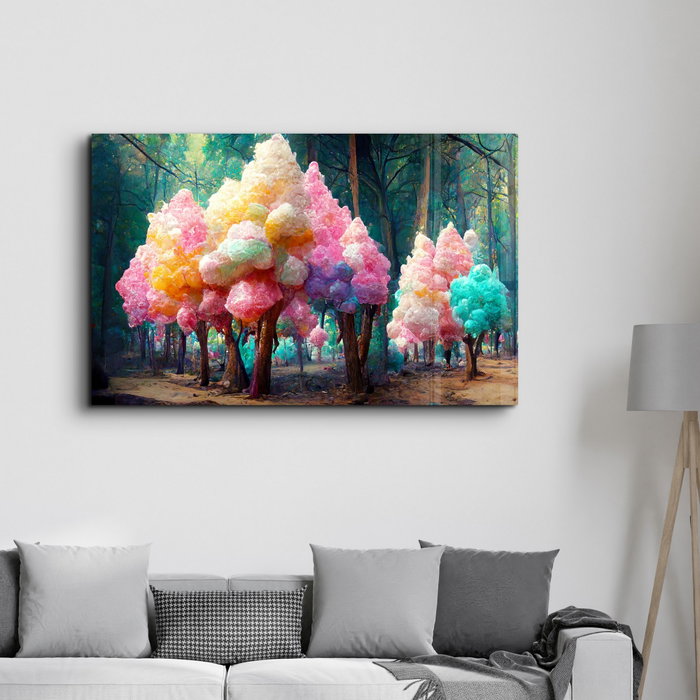 Wallity Pintura Decorativa de Vidrio Templado Multicolor 70 x 110 cm